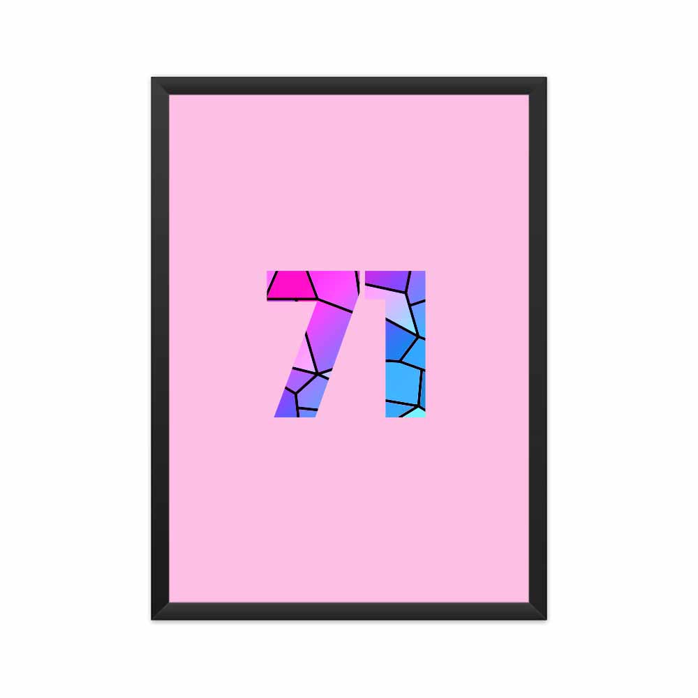 71 Number Framed Poster