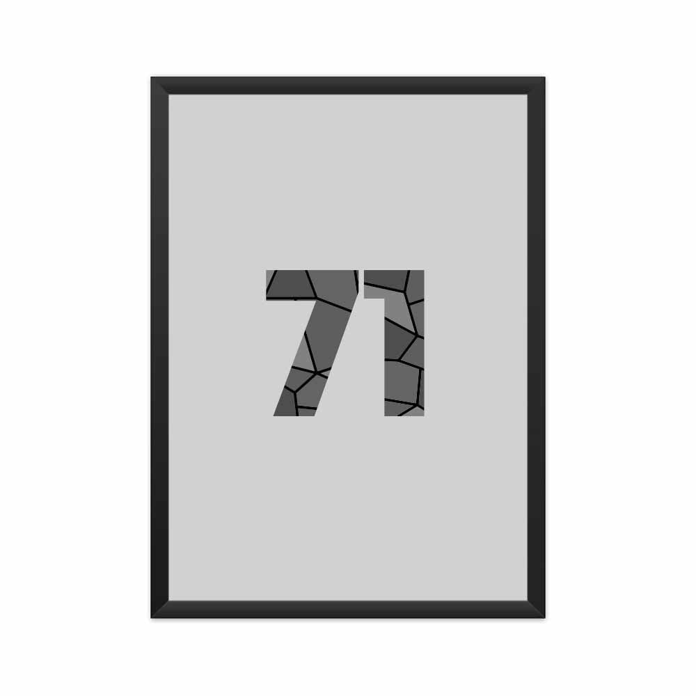 71 Number Framed Poster