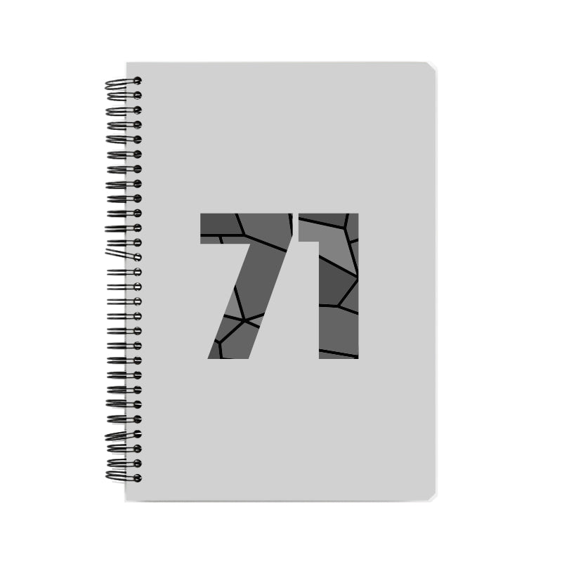 71 Number Notebook (Melange Grey, A5 Size, 100 Pages, Ruled, 6 Pack)