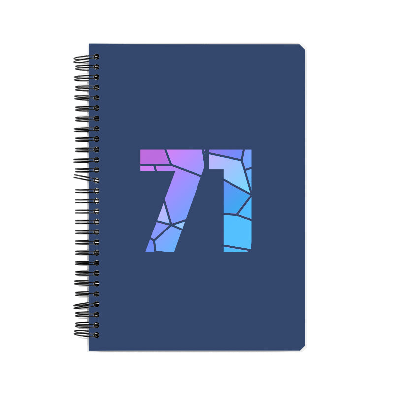 71 Number Notebook (Navy Blue, A5 Size, 100 Pages, Ruled, 6 Pack)