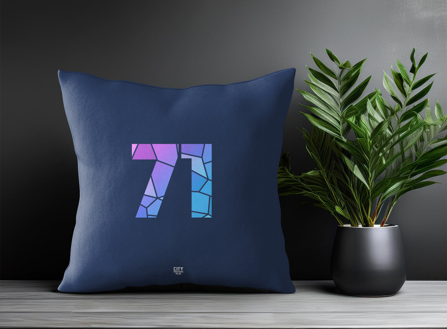 71 Number Pillow Case (Navy Blue)