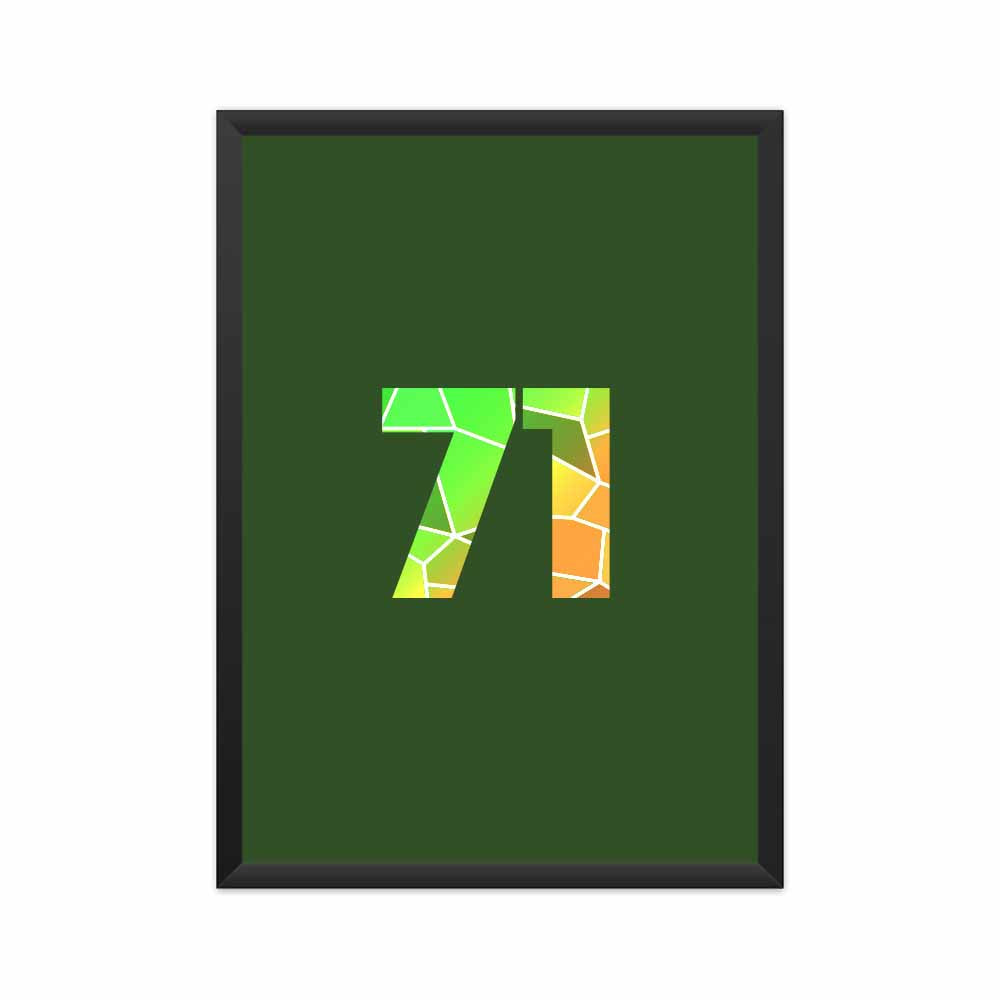 71 Number Framed Poster