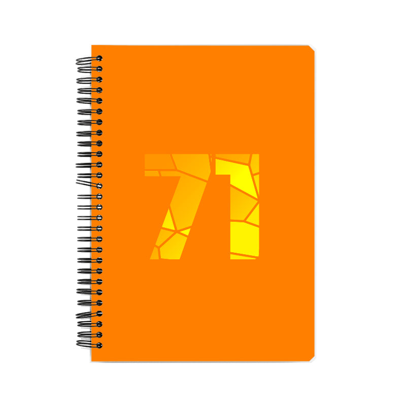 71 Number Notebook (Orange, A5 Size, 100 Pages, Ruled, 6 Pack)