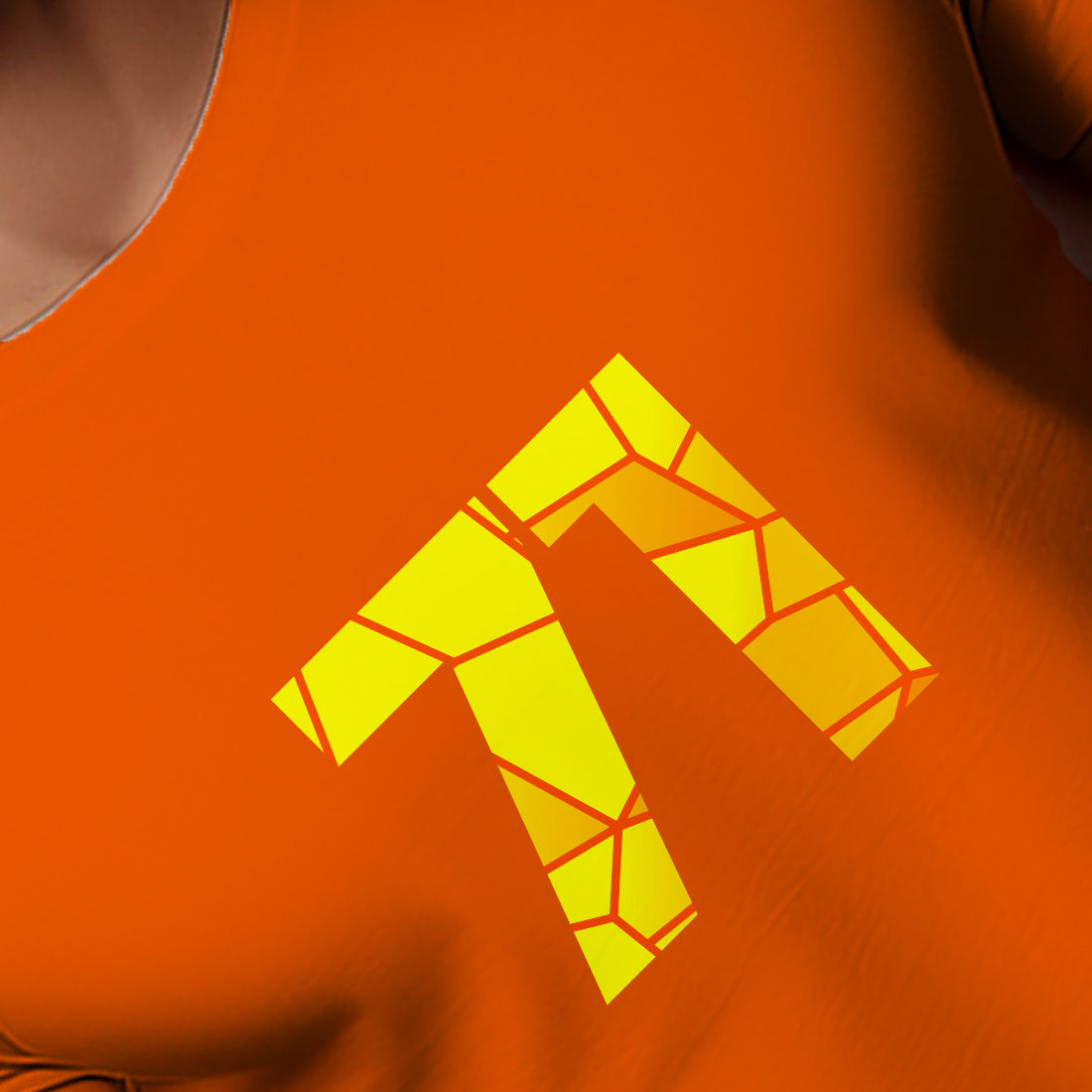 71 Number Men Unisex T-Shirt | Custom Number Graphic Tee (Orange)