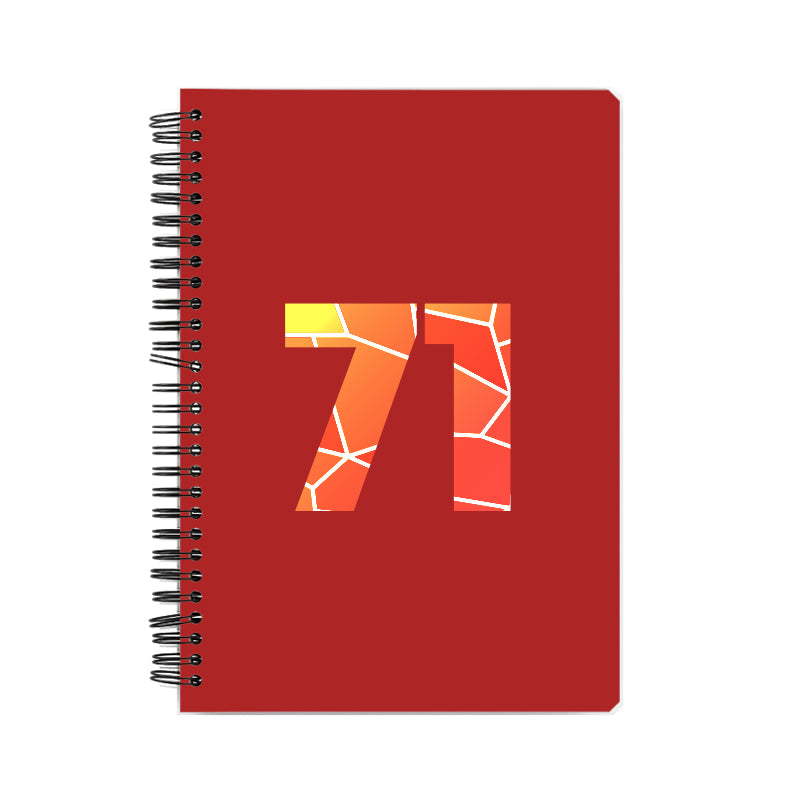 71 Number Notebook (Red, A5 Size, 100 Pages, Ruled, 6 Pack)