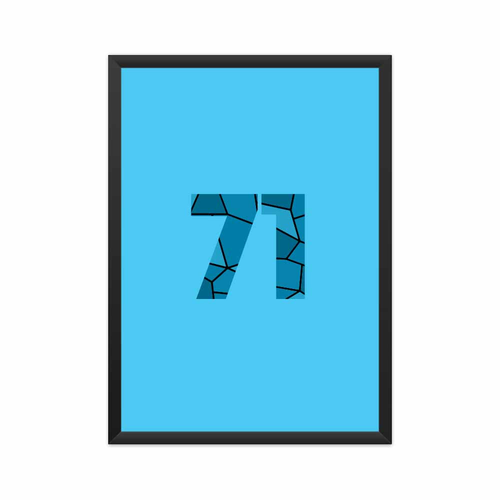 71 Number Framed Poster