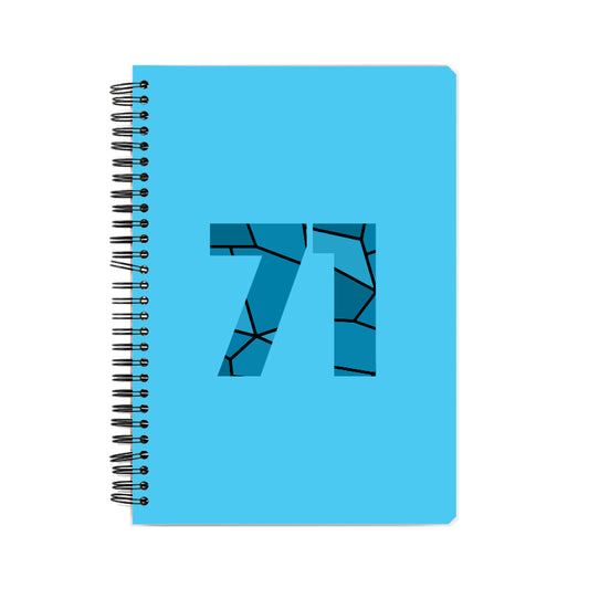 71 Number Notebook (Sky Blue, A5 Size, 100 Pages, Ruled, 6 Pack)