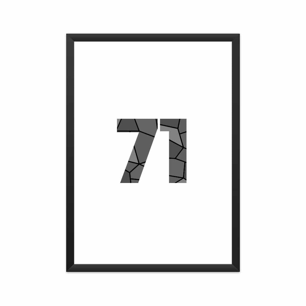 71 Number Framed Poster