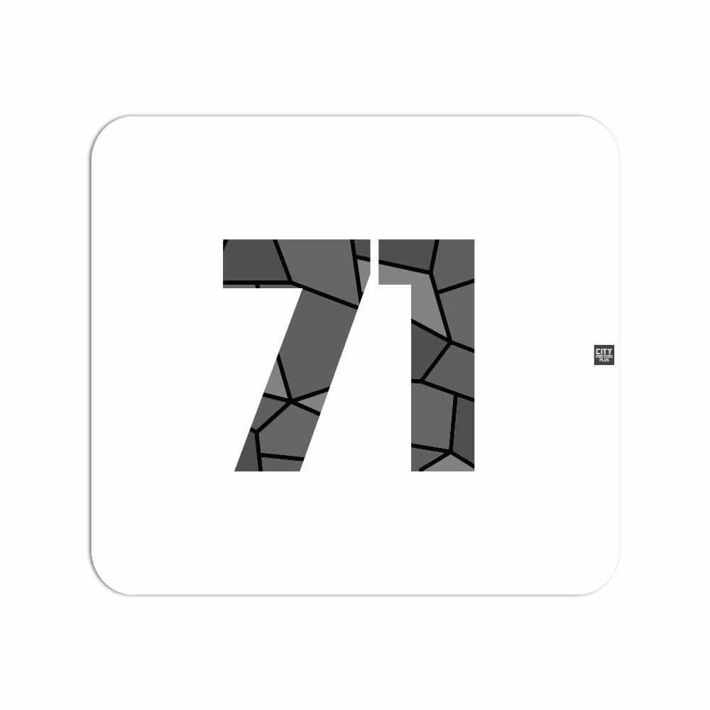 71 Number Mousepad (White)