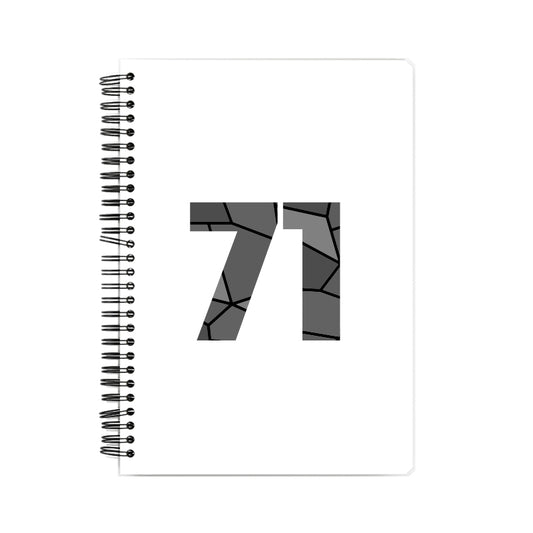 71 Number Notebook (White, A5 Size, 100 Pages, Ruled, 6 Pack)