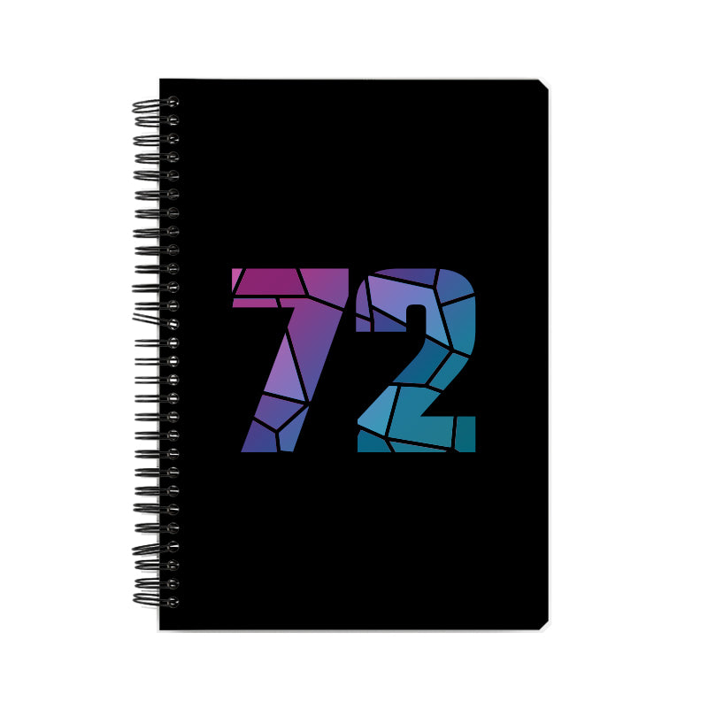 72 Number Notebook (Black, A5 Size, 100 Pages, Ruled, 6 Pack)