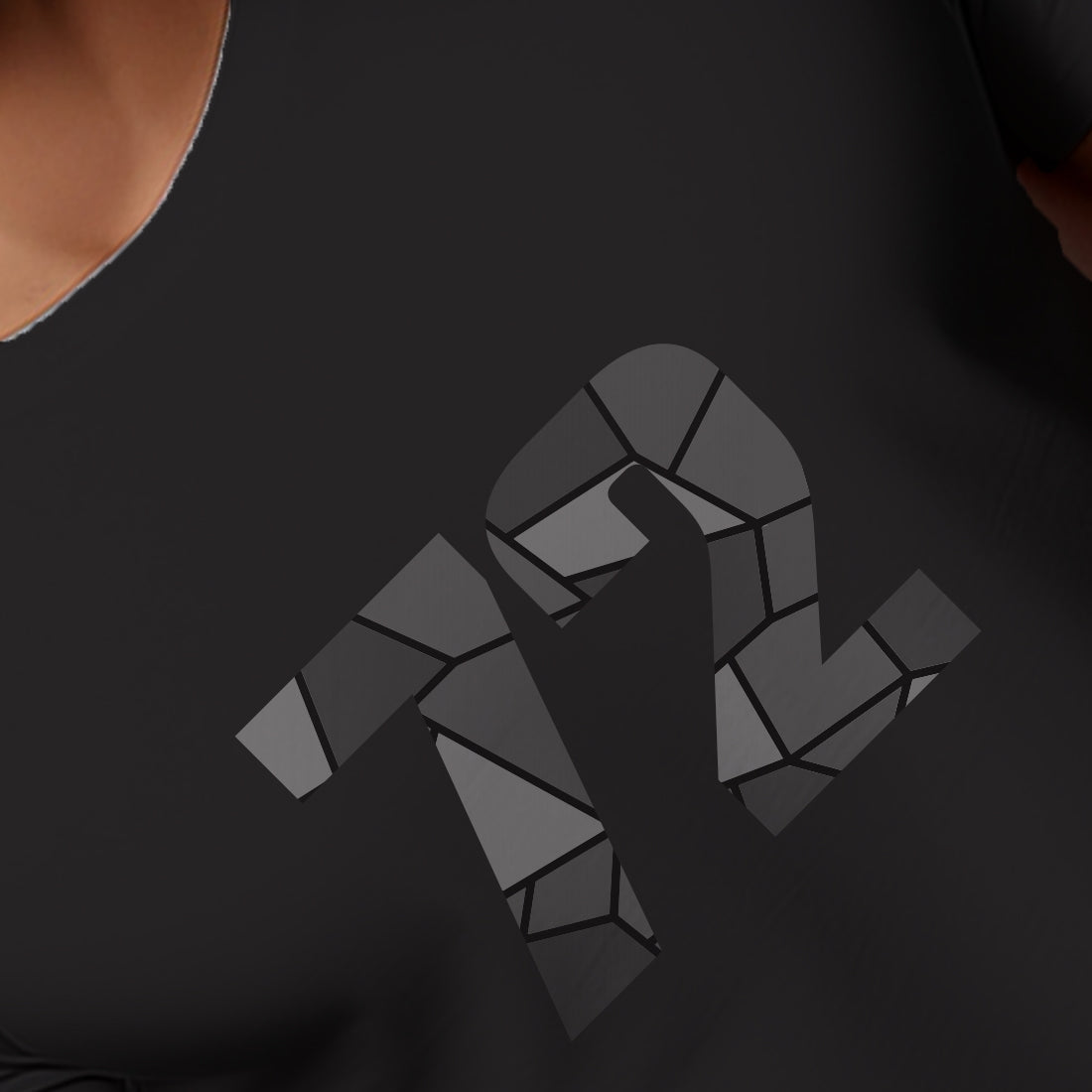 72 Number Men Unisex T-Shirt | Custom Number Graphic Tee (Black)
