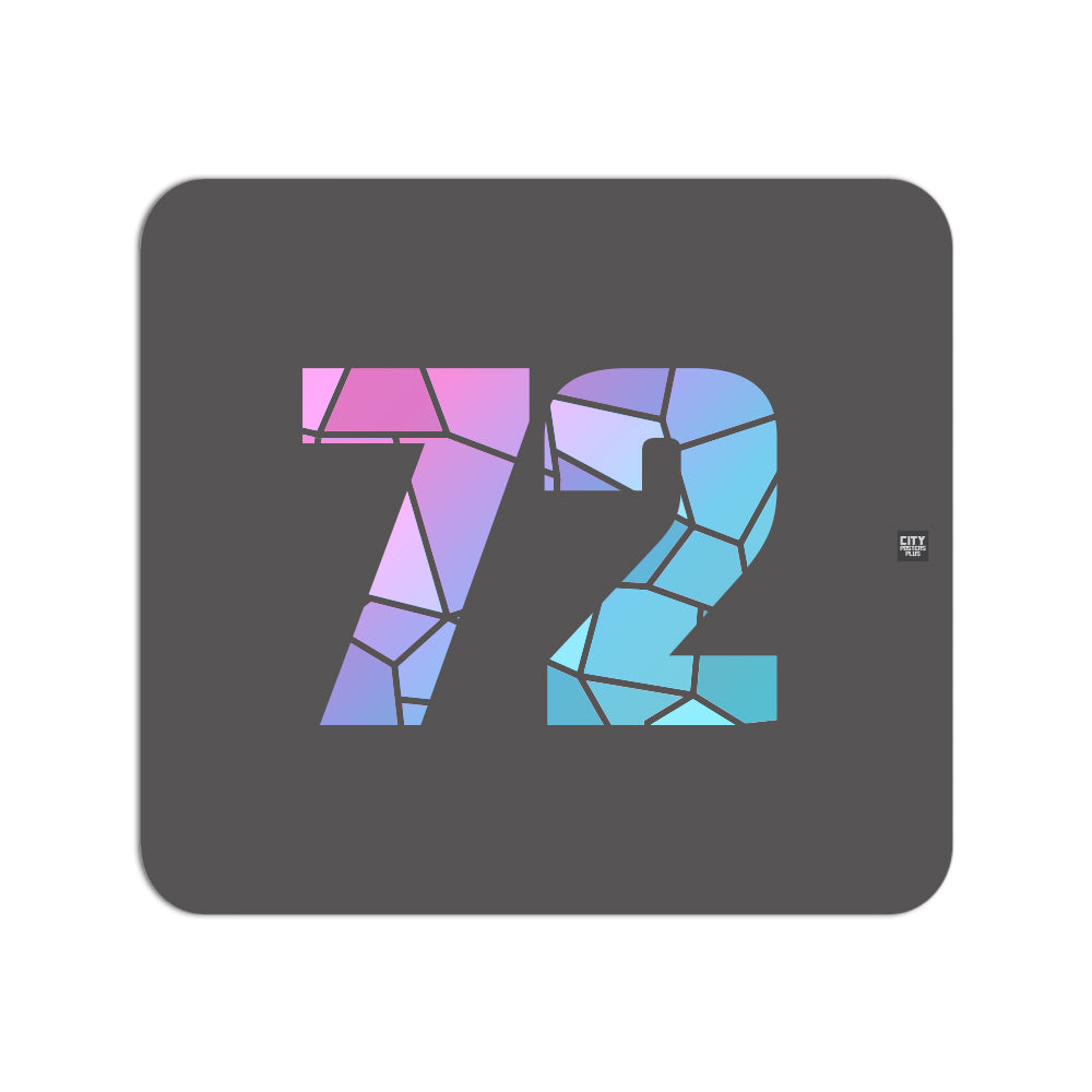 72 Number Mousepad (Charcoal Grey)