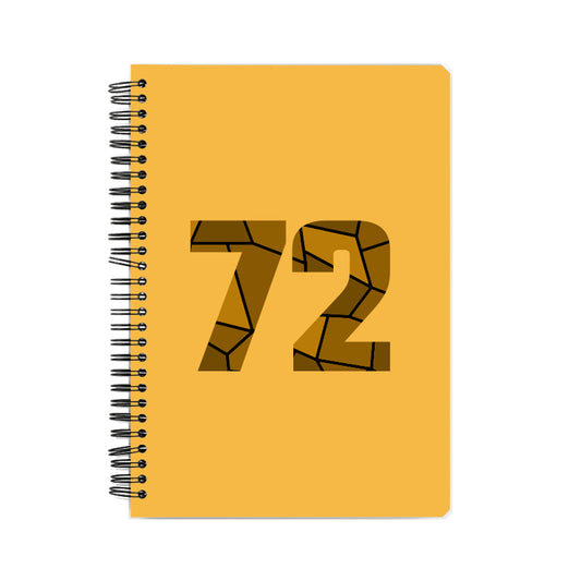 72 Number Notebook (Golden Yellow, A5 Size, 100 Pages, Ruled, 6 Pack)