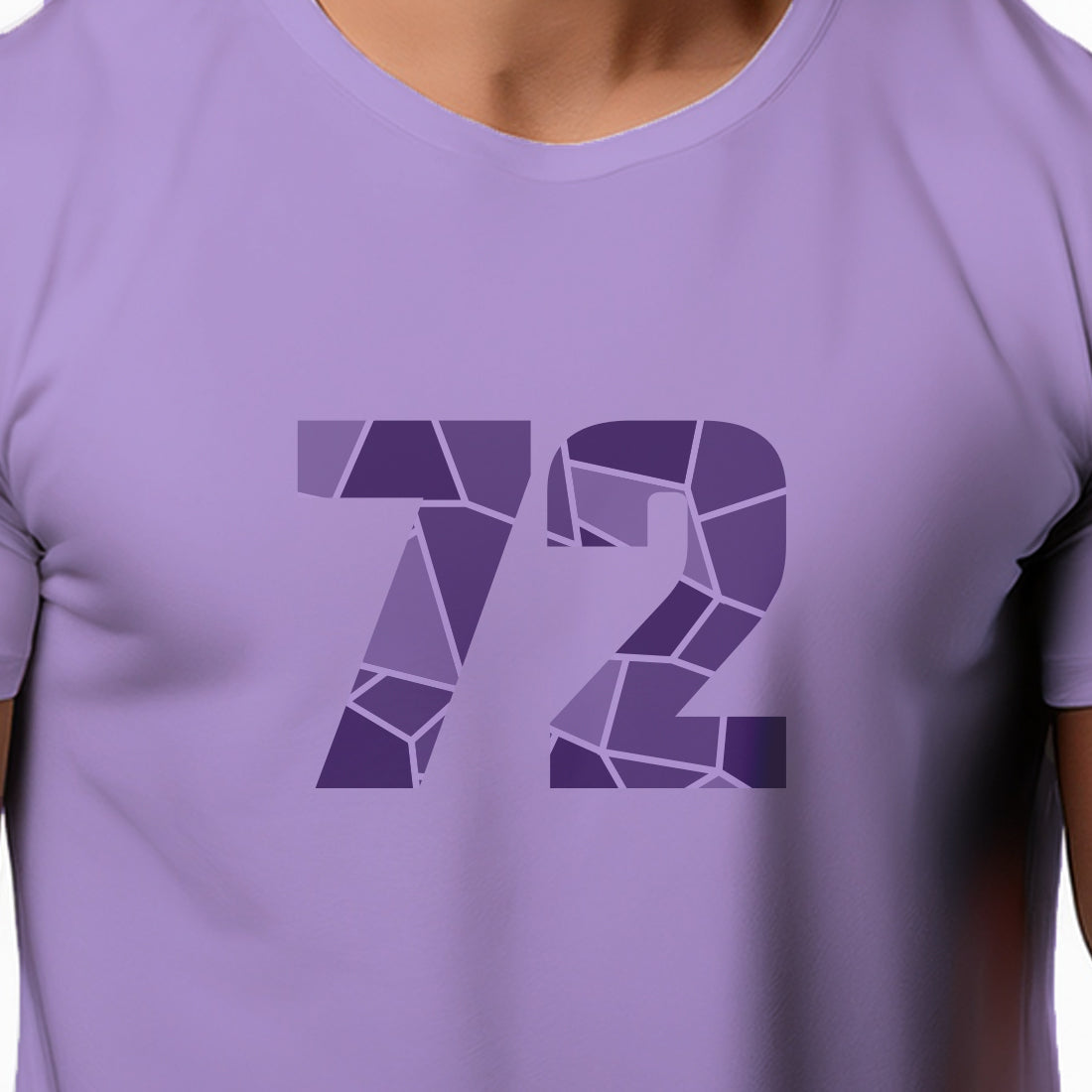 72 Number Men Unisex T-Shirt | Custom Number Graphic Tee (Iris Lavender)