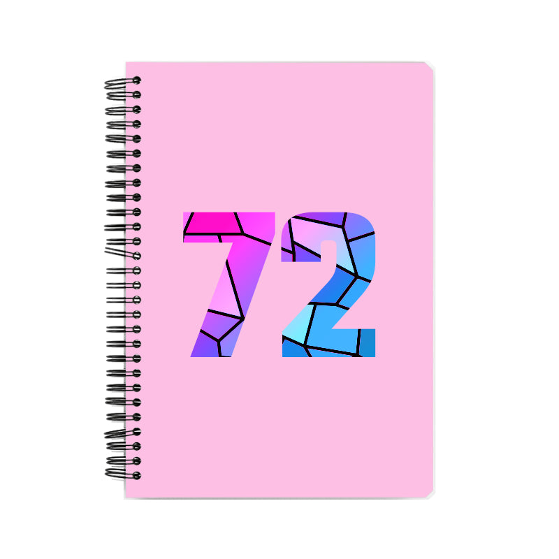 72 Number Notebook (Light Pink, A5 Size, 100 Pages, Ruled, 6 Pack)