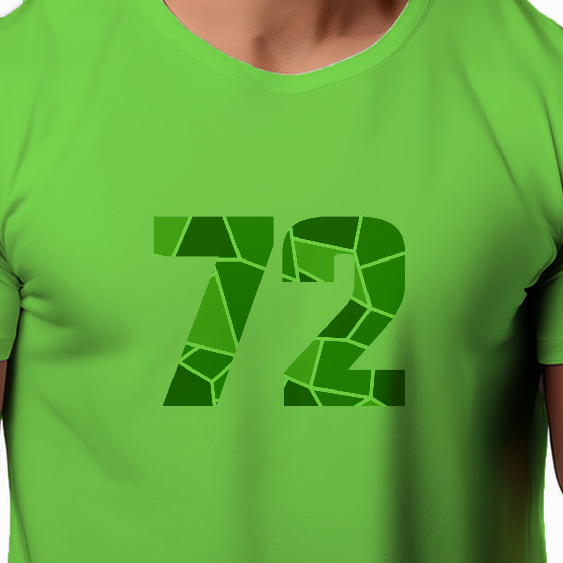 72 Number Men Unisex T-Shirt | Custom Number Graphic Tee (Liril Green)