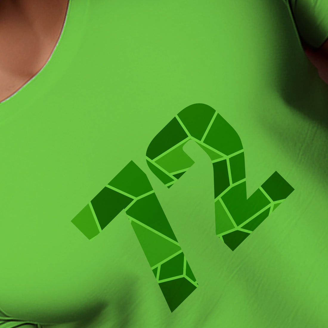 72 Number Men Unisex T-Shirt | Custom Number Graphic Tee (Liril Green)