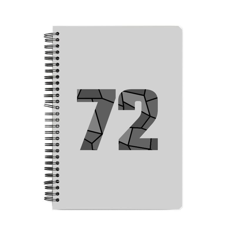 72 Number Notebook (Melange Grey, A5 Size, 100 Pages, Ruled, 6 Pack)