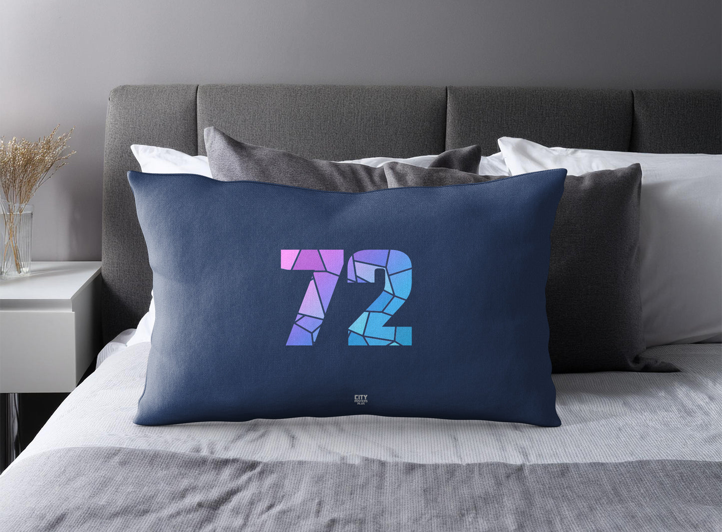 72 Number Pillow Case (Navy Blue)