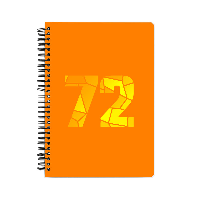 72 Number Notebook (Orange, A5 Size, 100 Pages, Ruled, 6 Pack)