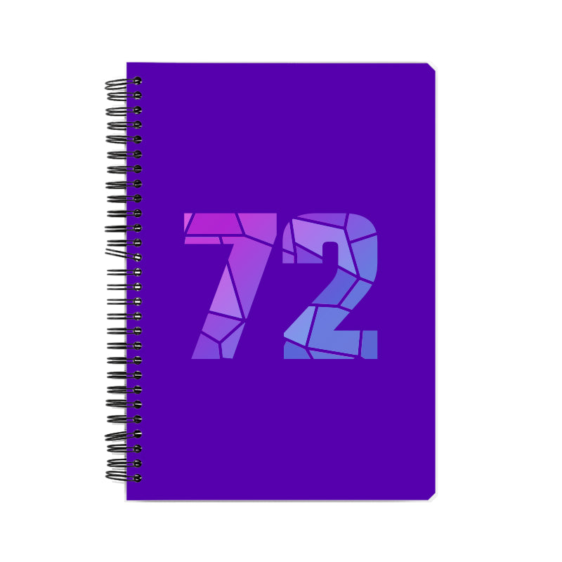 72 Number Notebook (Purple, A5 Size, 100 Pages, Ruled, 6 Pack)