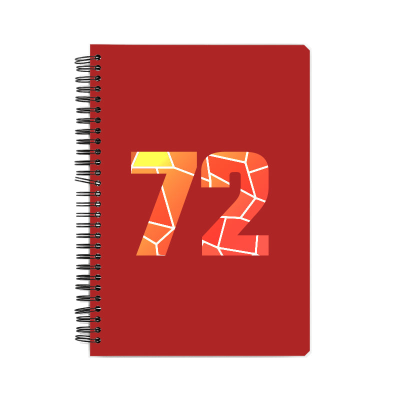 72 Number Notebook (Red, A5 Size, 100 Pages, Ruled, 6 Pack)