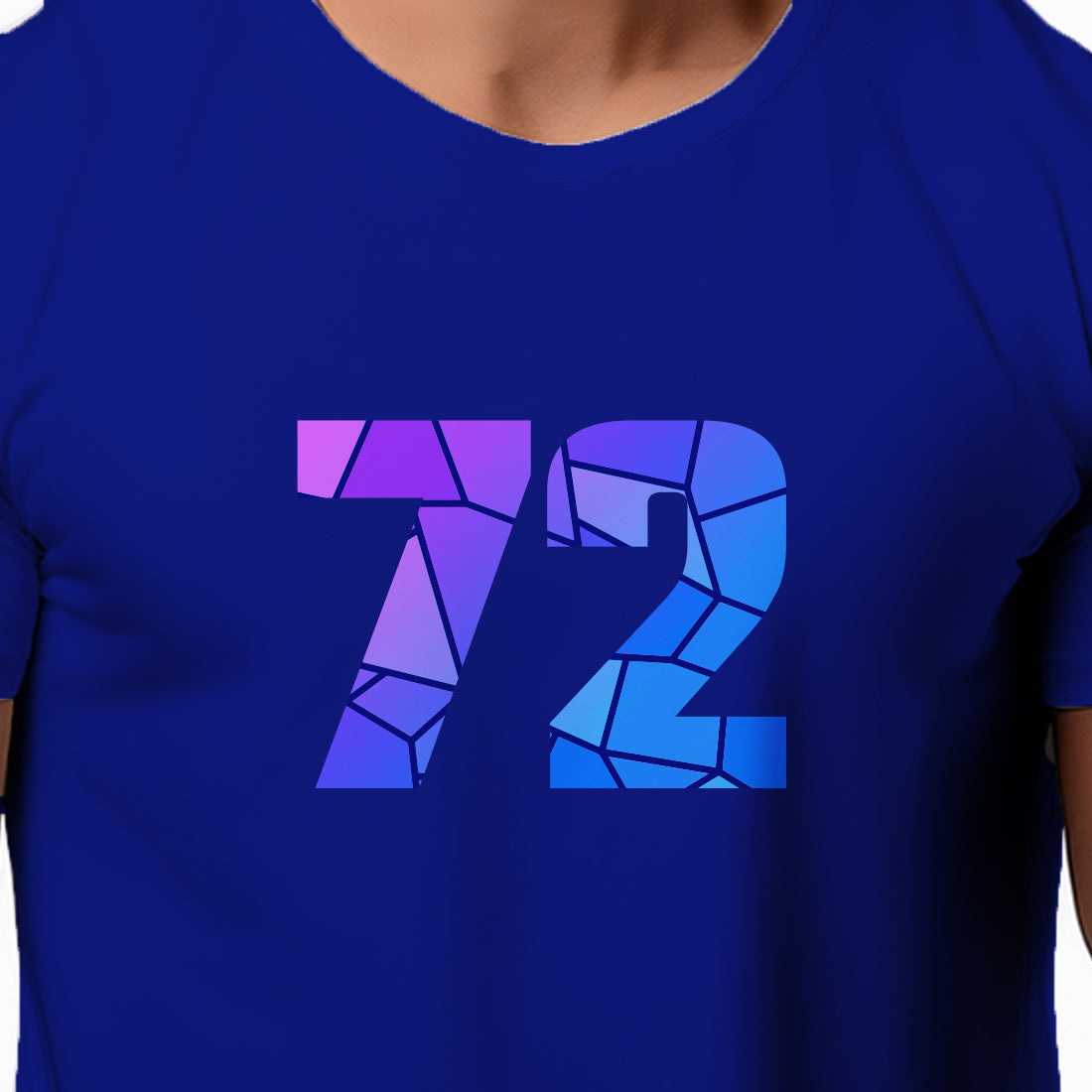72 Number Men Unisex T-Shirt | Custom Number Graphic Tee (Royal Blue)