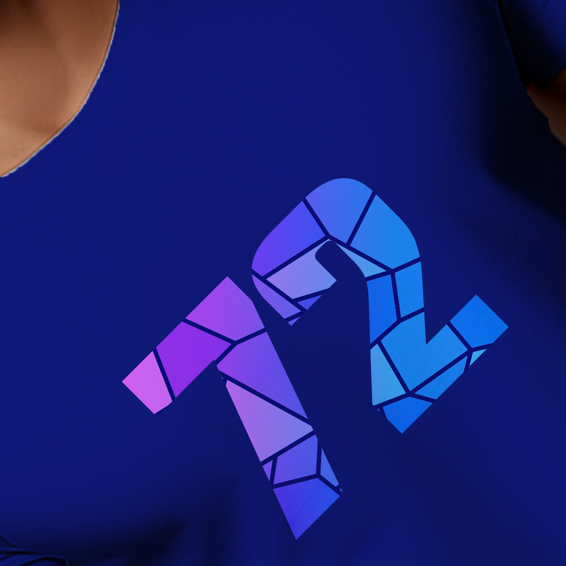 72 Number Men Unisex T-Shirt | Custom Number Graphic Tee (Royal Blue)