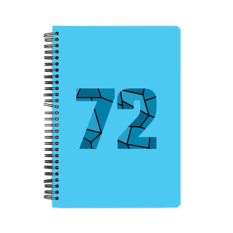 72 Number Notebook (Sky Blue, A5 Size, 100 Pages, Ruled, 6 Pack)