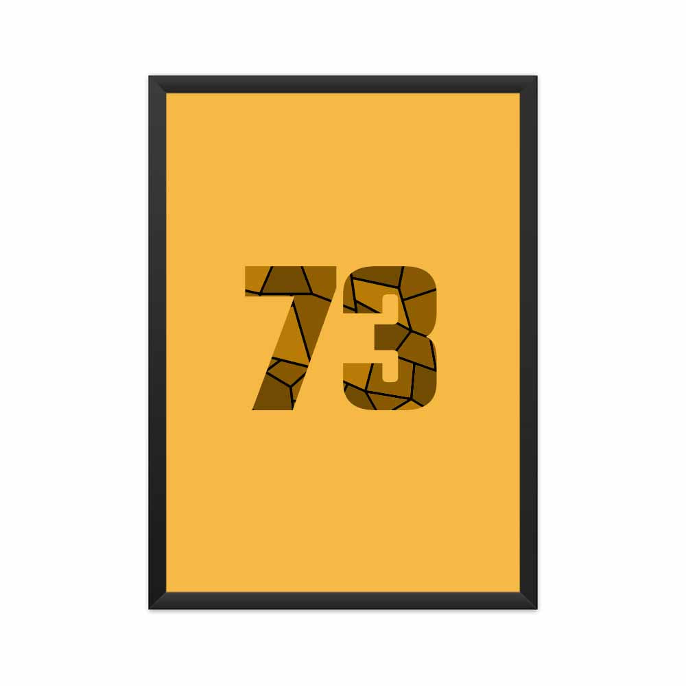 73 Number Framed Poster