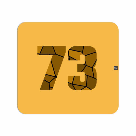 73 Number Mousepad (Golden Yellow)