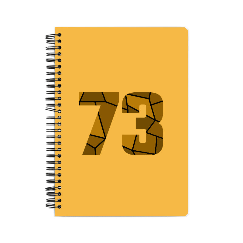 73 Number Notebook (Golden Yellow, A5 Size, 100 Pages, Ruled, 6 Pack)