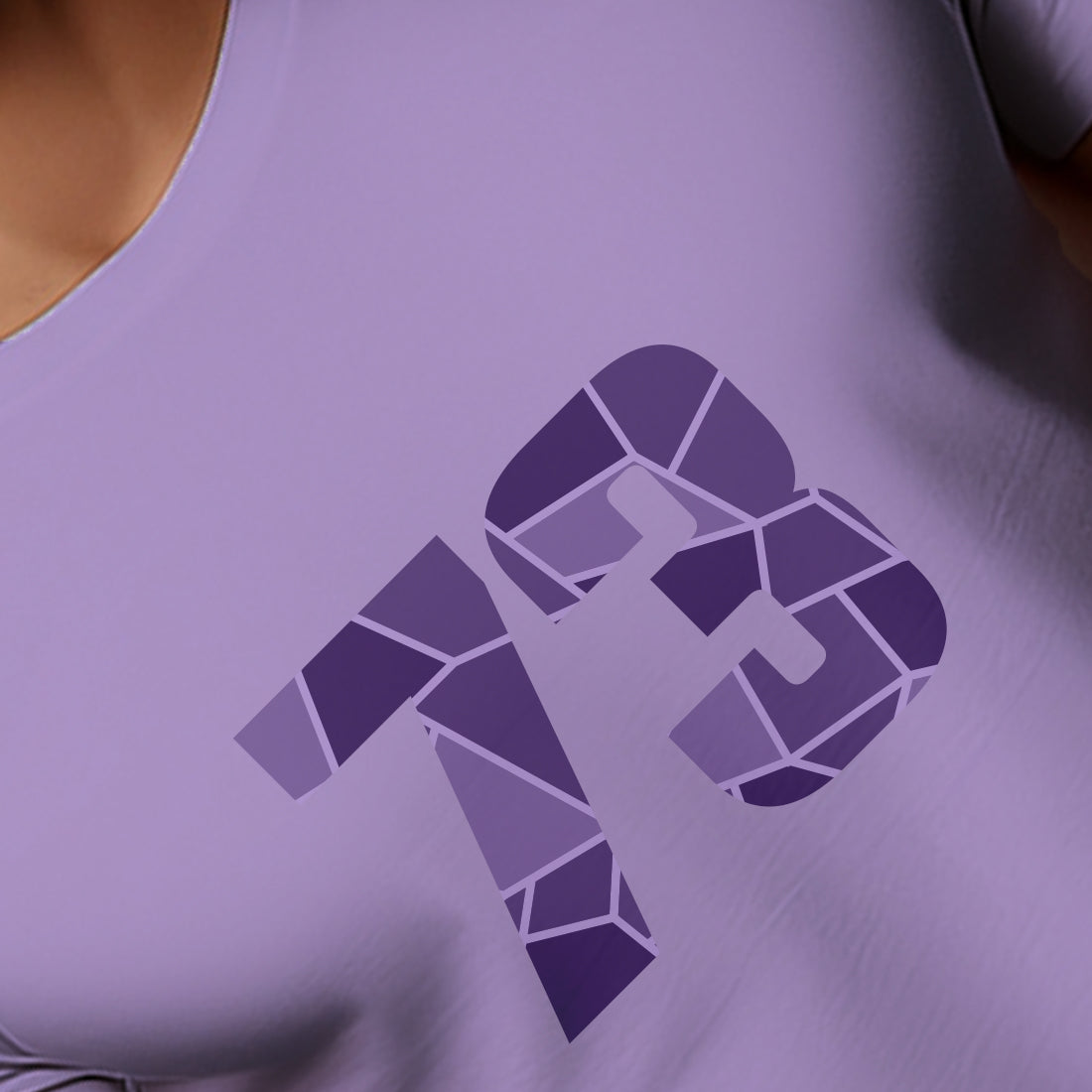 73 Number Men Unisex T-Shirt | Custom Number Graphic Tee (Iris Lavender)