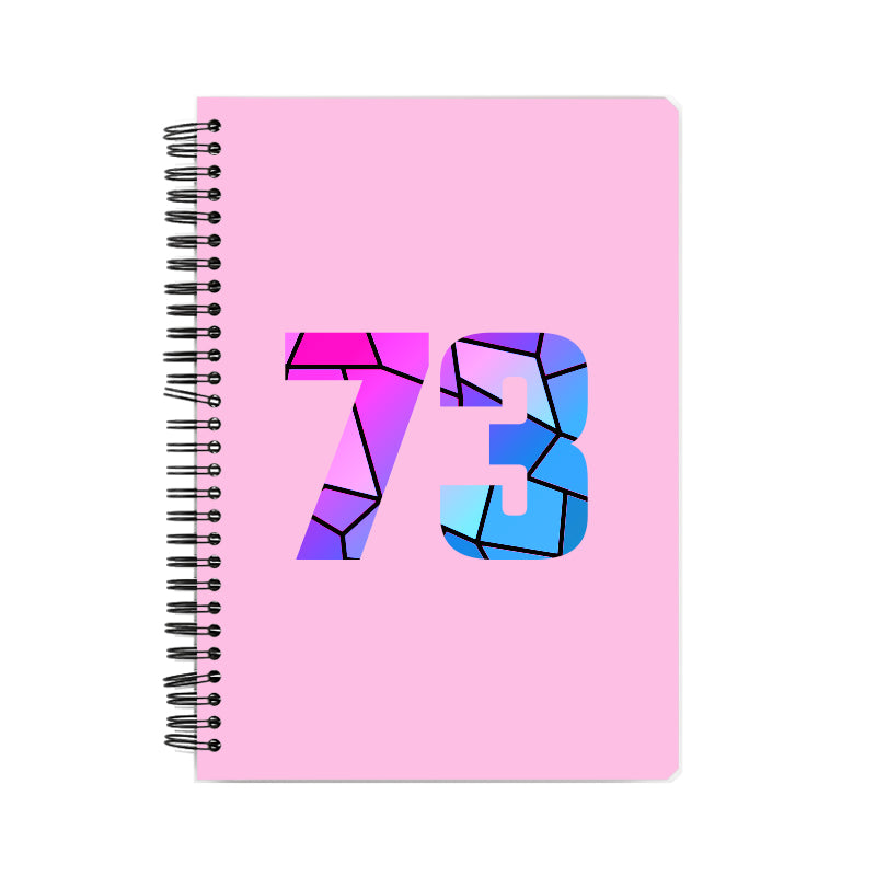 73 Number Notebook (Light Pink, A5 Size, 100 Pages, Ruled, 6 Pack)