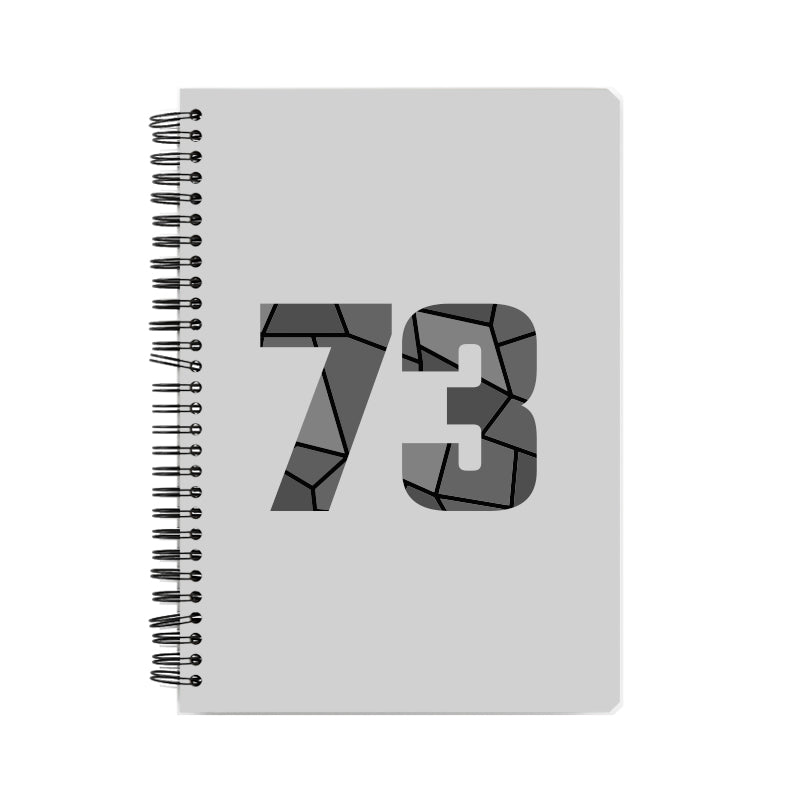 73 Number Notebook (Melange Grey, A5 Size, 100 Pages, Ruled, 6 Pack)