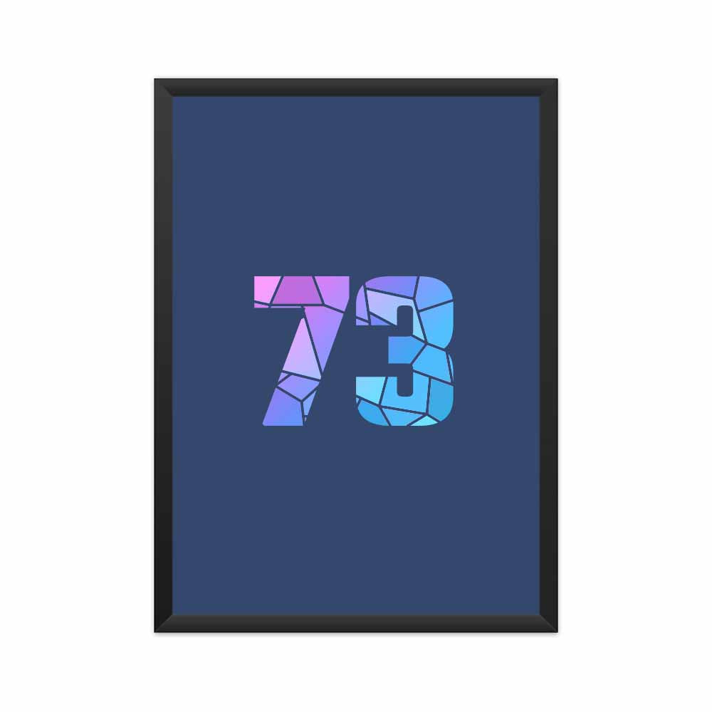 73 Number Framed Poster