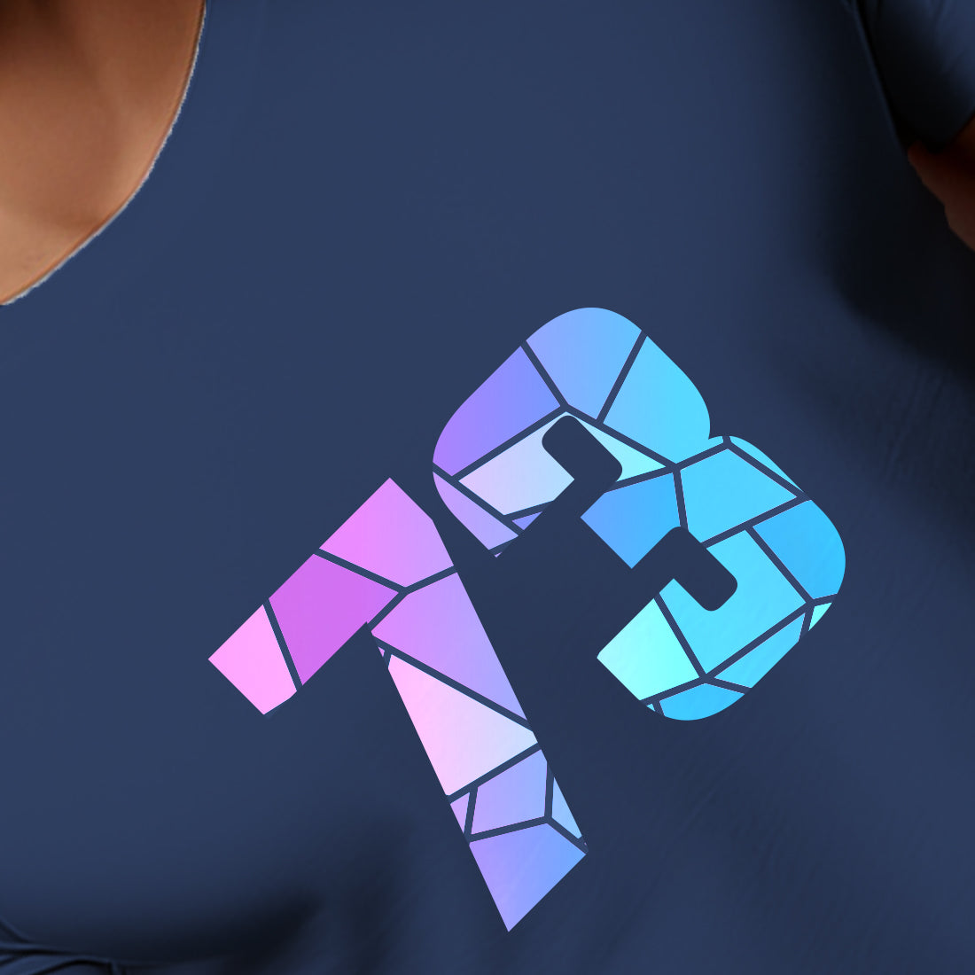 73 Number Men Unisex T-Shirt | Custom Number Graphic Tee (Navy Blue)