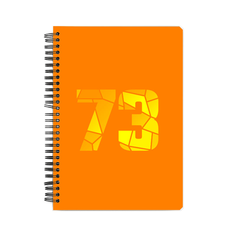 73 Number Notebook (Orange, A5 Size, 100 Pages, Ruled, 6 Pack)