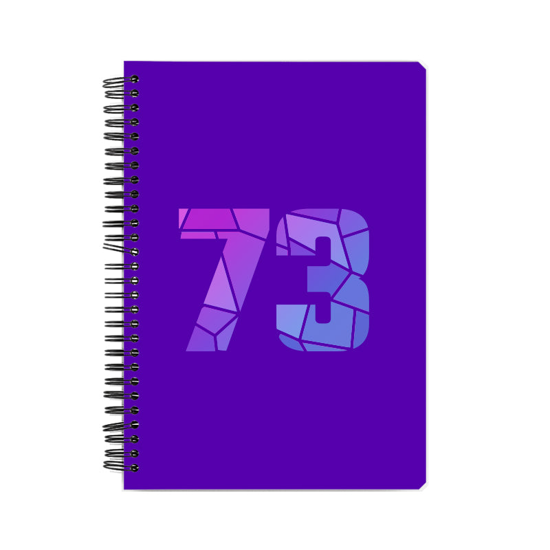 73 Number Notebook (Purple, A5 Size, 100 Pages, Ruled, 6 Pack)