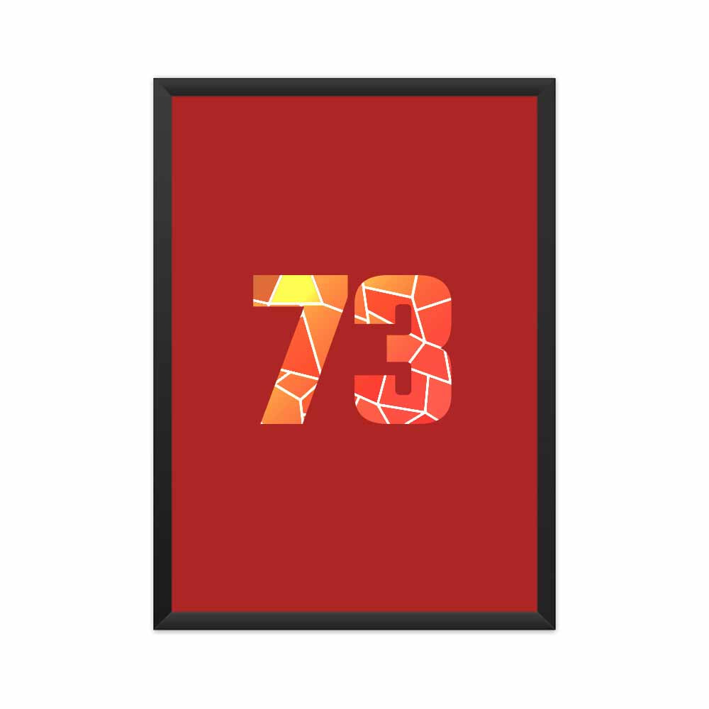 73 Number Framed Poster