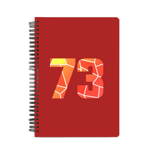 73 Number Notebook (Red, A5 Size, 100 Pages, Ruled, 6 Pack)