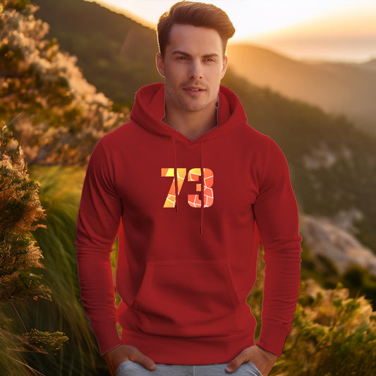 73 Number Unisex Hoodie (Red)