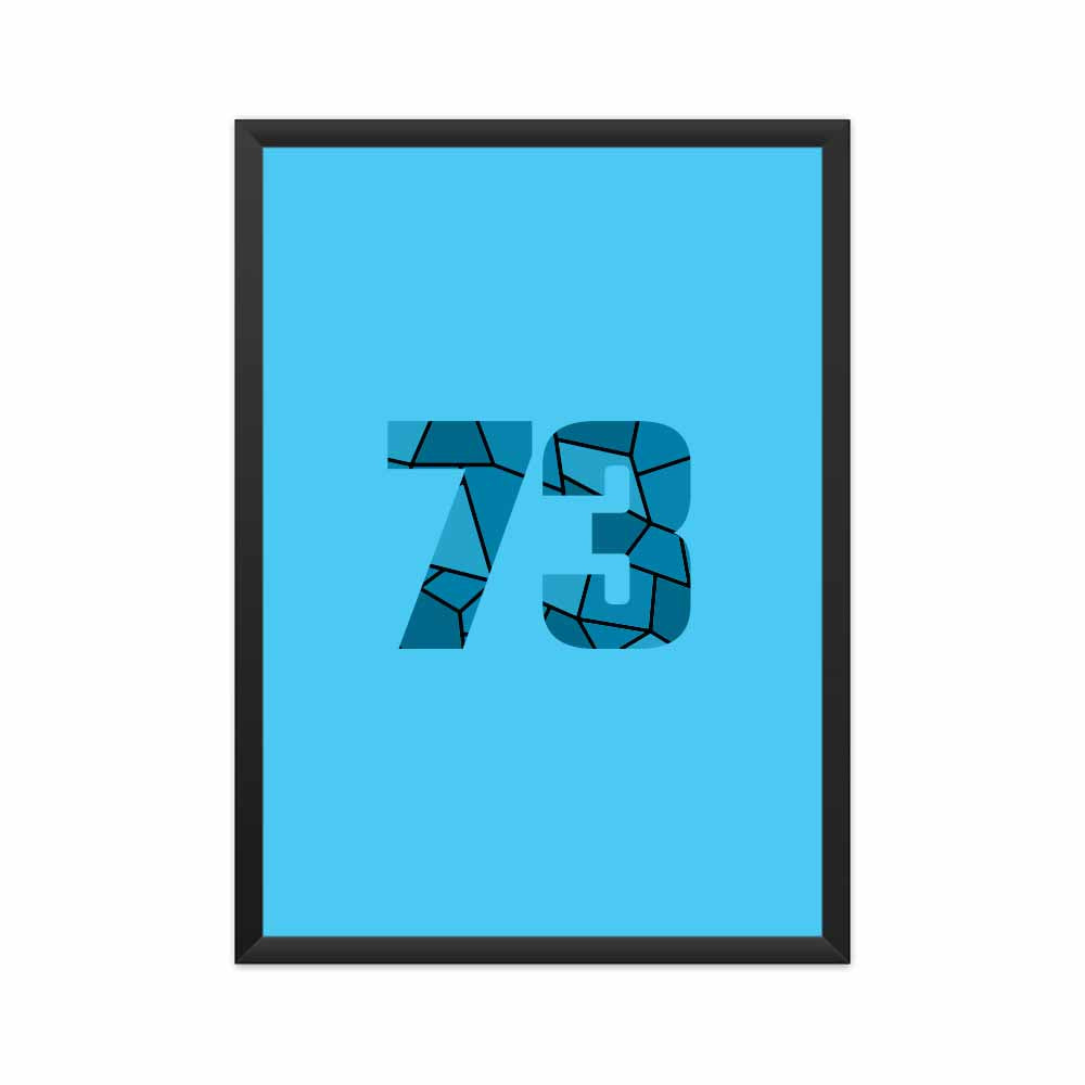 73 Number Framed Poster