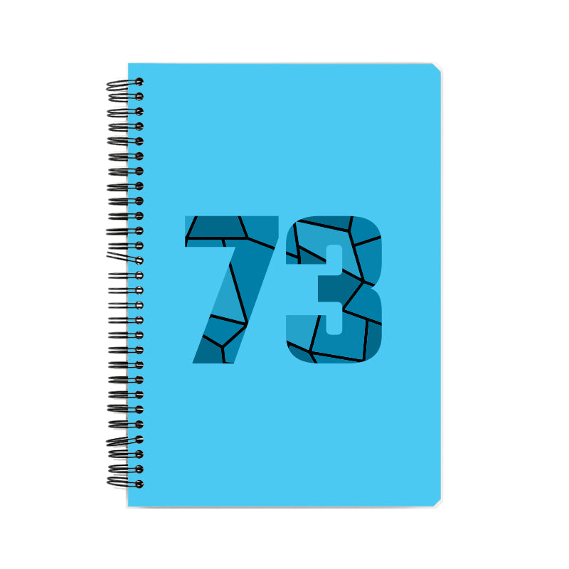 73 Number Notebook (Sky Blue, A5 Size, 100 Pages, Ruled, 6 Pack)