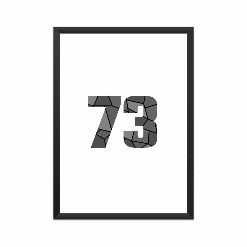 73 Number Framed Poster