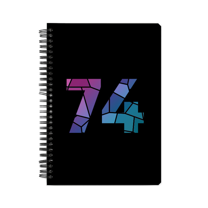 74 Number Notebook (Black, A5 Size, 100 Pages, Ruled, 6 Pack)