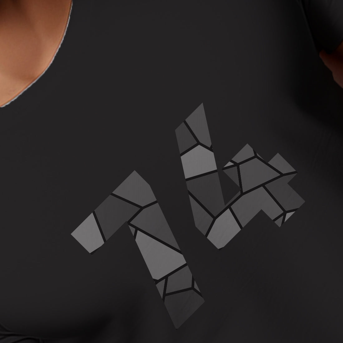 74 Number Men Unisex T-Shirt | Custom Number Graphic Tee (Black)