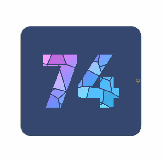 74 Number Mousepad (Navy Blue)