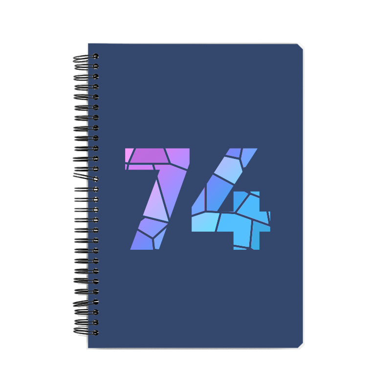 74 Number Notebook (Navy Blue, A5 Size, 100 Pages, Ruled, 6 Pack)